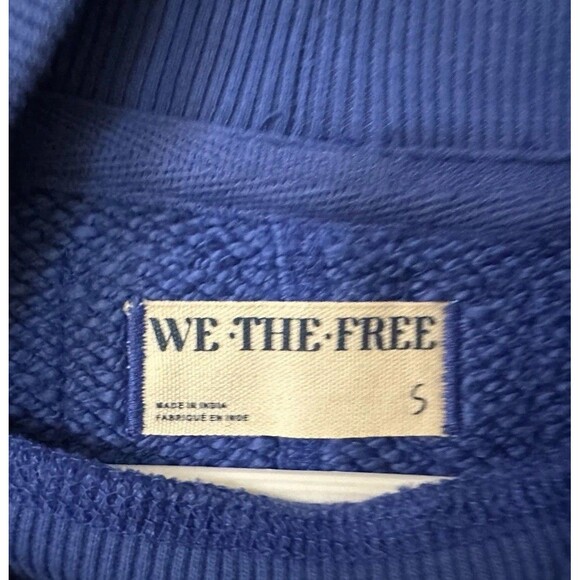 NEW We The Free Womens Size Small Mazarine Blue Oversized Wonderful Pullover - Picture 8 of 10
